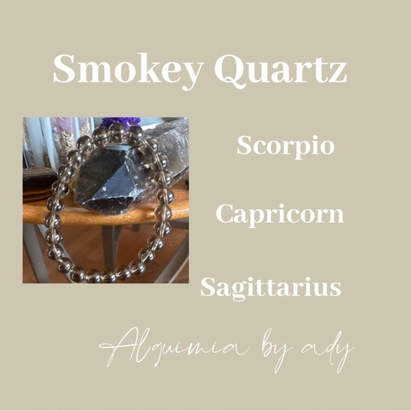 Smokey Quartz confetti dangle earrings/speeding laws of karma for Scorpio - Picture 2 of 4